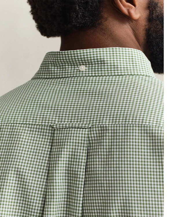 Gant 3000150-354 heren overhemd olijfgroen-wit ruitje button down