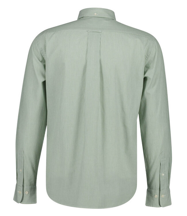 Gant 3000140 354 heren overhemd olijfgroen-wit streepje