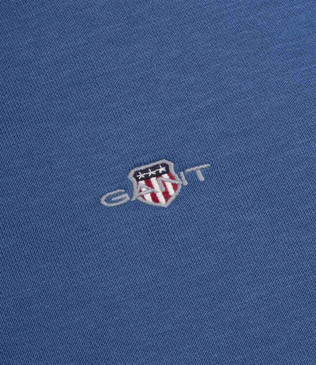 Gant 2008006 442 heren blauw sweat vest met rits en zakken