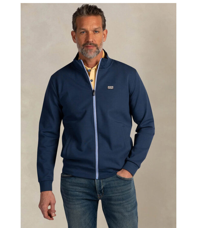 New Zealand Auckland 26BN302 2604 sweat vest shadow navy donkerblauw met rits en zakken