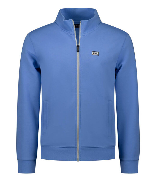 New Zealand Auckland 26BN302 2693 sweat vest cool blue blauw met rits en zakken