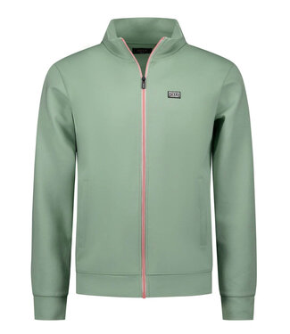 New Zealand Auckland sweat vest dewy green groen met rits en zakken