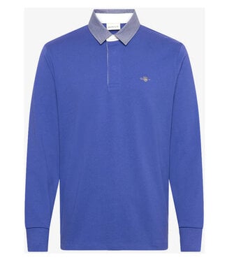Gant blauw royal blue heren rugby shirt sweater