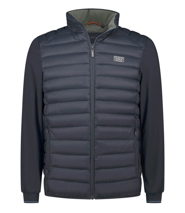 New Zealand Auckland 26AN800 2653 donkerblauw gewatteerde jas met rits en zakken