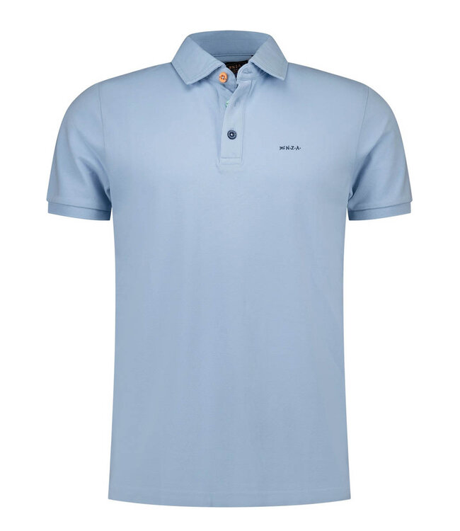 New Zealand Auckland 26CN150 2633 polo sky blue lichtblauw met gekleurde knopen