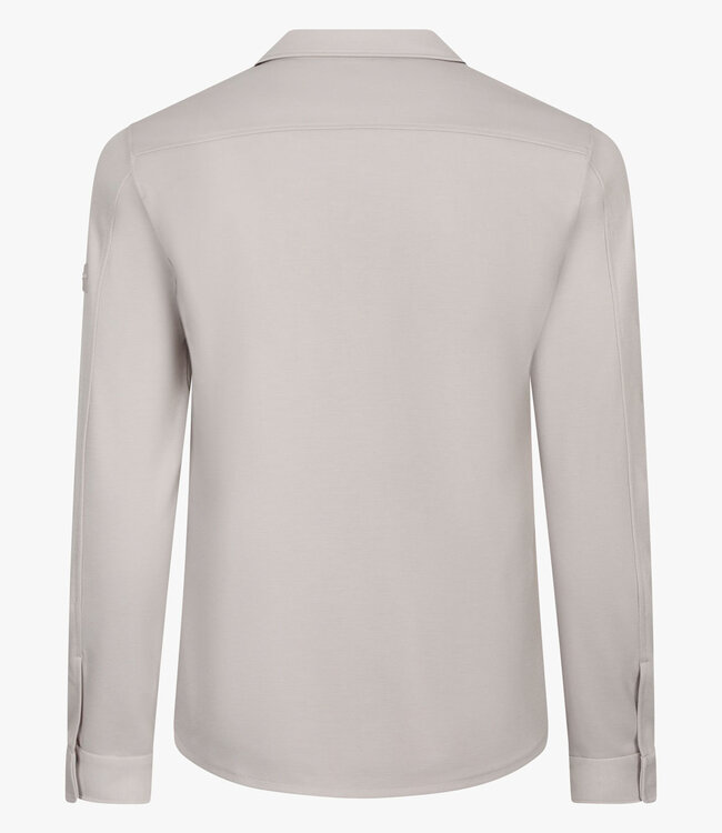 Cavallaro 123261012 Zerino overshirt dark kit met rits en dubbele borstzak