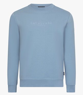 Cavallaro Murano heren sweater ronde hals lichtblauw light blue
