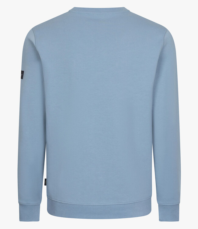 Cavallaro 120261008 Murano lichtblauw heren sweater ronde hals R Neck Sweat