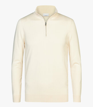 Profuomo PP2J00010D off white pullover zipper met ritsje