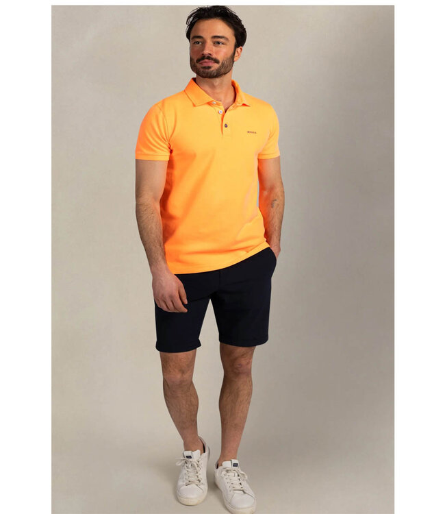 New Zealand Auckland 26CN150 1508 polo spring orange oranje met gekleurde knopen