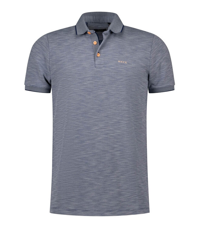 New Zealand Auckland 26CN151 2616 polo donkerblauw structuur navy sky short sleeve