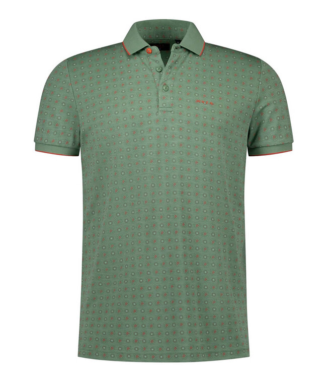 New Zealand Auckland 26CN105 1757 polo mist green groen grafische print