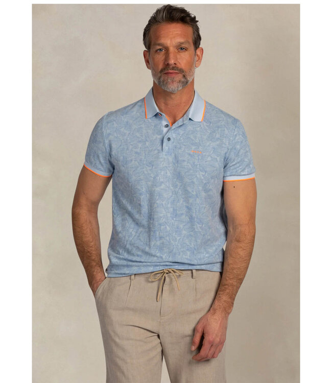 New Zealand Auckland 26CN112 2633 polo sky blue lichtblauw speciale grafische print