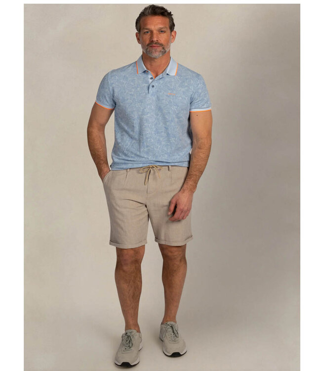 New Zealand Auckland 26CN112 2633 polo sky blue lichtblauw speciale grafische print