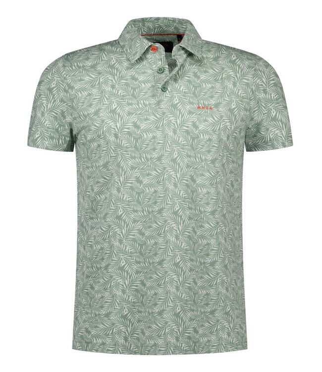 New Zealand Auckland 26CN111 1757 polo mist green groen speciale blaadjes print