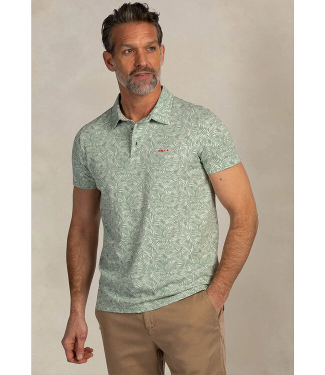 New Zealand Auckland 26CN111 1757 polo mist green groen speciale blaadjes print