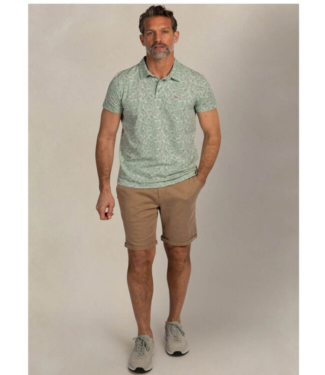 New Zealand Auckland 26CN111 1757 polo mist green groen speciale blaadjes print