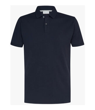 Profuomo heren polo donkerblauw 100% pique katoen