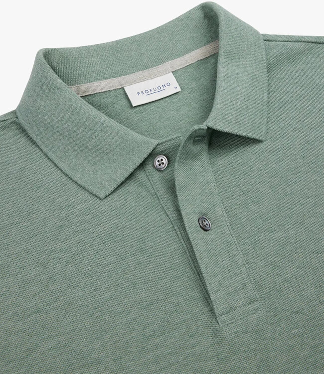 Profuomo PPXD10019K heren polo korte mouw groen 100% katoen