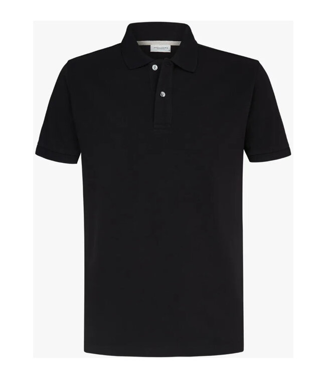 Profuomo PPXD10019T heren polo zwart 100% pique katoen