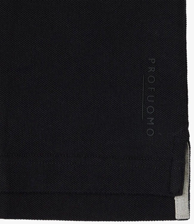 Profuomo PPXD10019T heren polo zwart 100% pique katoen