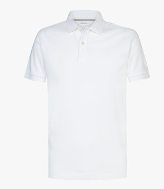 Profuomo heren polo wit white 100% pique katoen