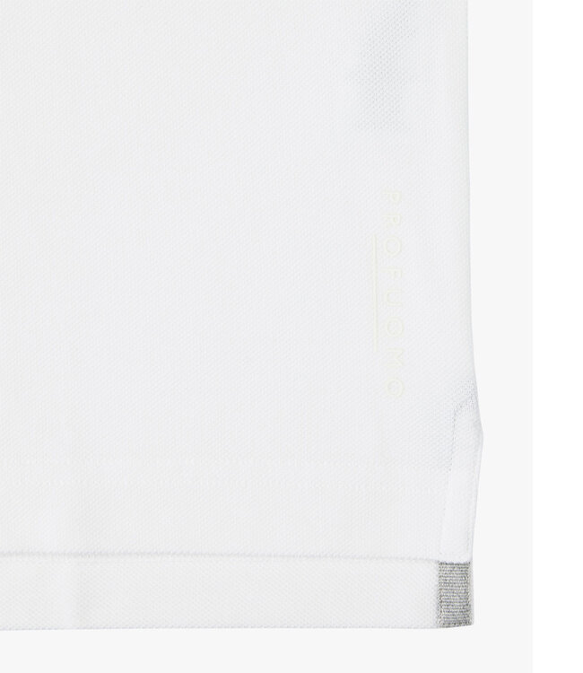 Profuomo PPWD10019A heren polo wit white 100% pique katoen
