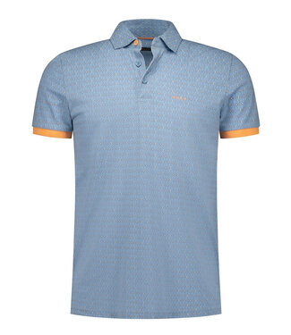New Zealand Auckland sky blue lichtblauw grafische print polo
