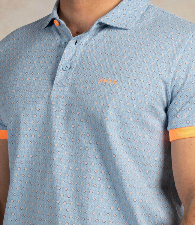 New Zealand Auckland 26CN108 2633 polo sky blue lichtblauw grafische print
