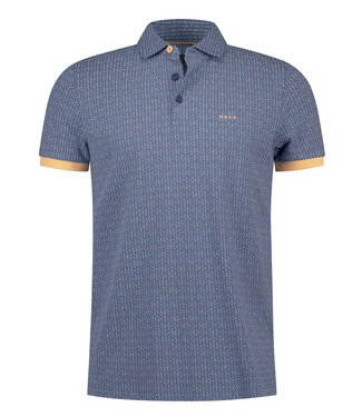 New Zealand Auckland navy sky donkerblauw grafische print polo