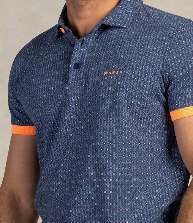 New Zealand Auckland 26CN108 2616 polo navy sky donkerblauw grafische print