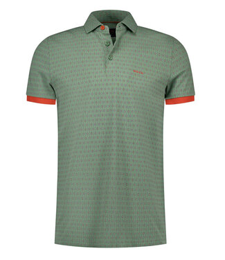 New Zealand Auckland mist green olijfgroen grafische print polo