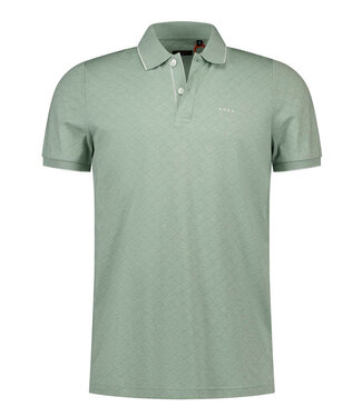 New Zealand Auckland 26CN120 1757 polo olijfgroen grafische structuur mist green
