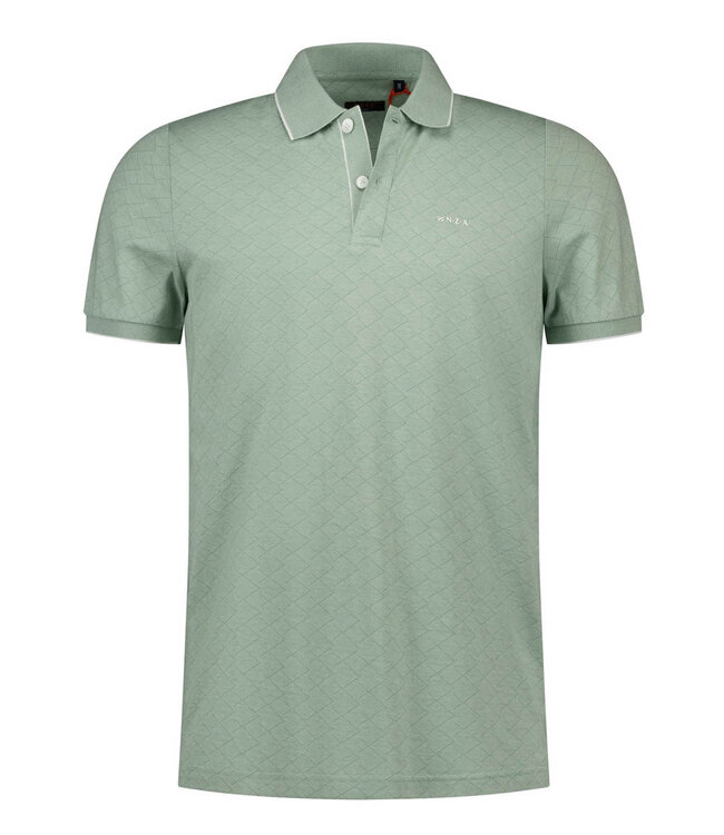 New Zealand Auckland 26CN120 1757 polo olijfgroen grafische structuur mist green