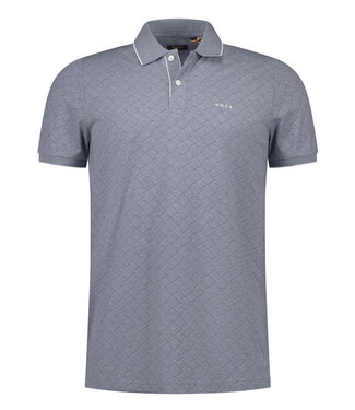 New Zealand Auckland 26CN120 2616 polo blauw grafische structuur navy sky