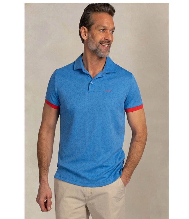 New Zealand Auckland 26CN110 2602 polo sailing blue kobaltblauw grafische bloemenprint