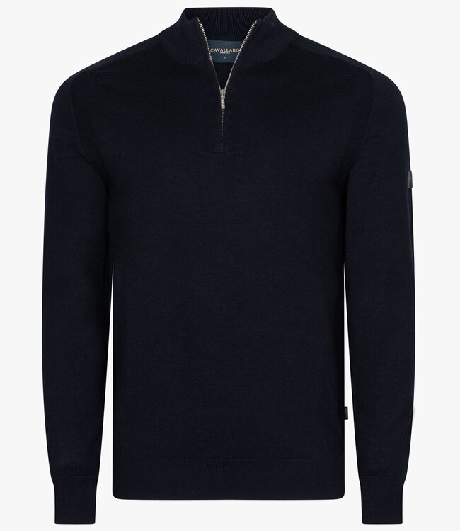 Cavallaro 118261009 Palio donkerblauw dark blue heren zipper trui