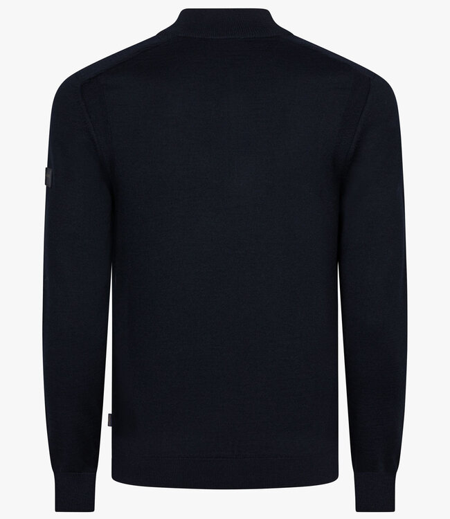 Cavallaro 118261009 Palio donkerblauw dark blue heren zipper trui