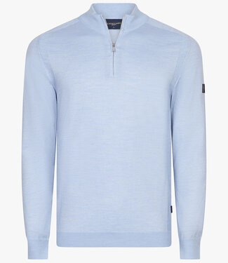 Cavallaro 118261009 Palio lichtblauw light blue heren zipper trui