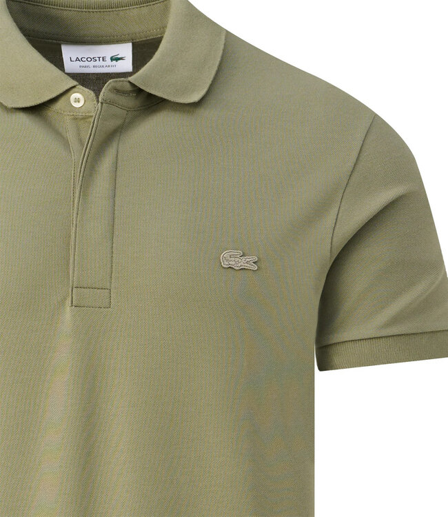 Lacoste PH5522 BMY KHAKI Lacoste regular fit olijfgroen polo olijfgroen krokodil