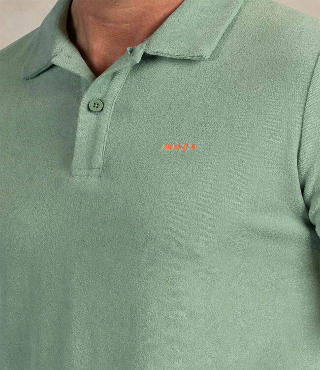 New Zealand Auckland 26DN109 1786 badstof polo fresh army groen