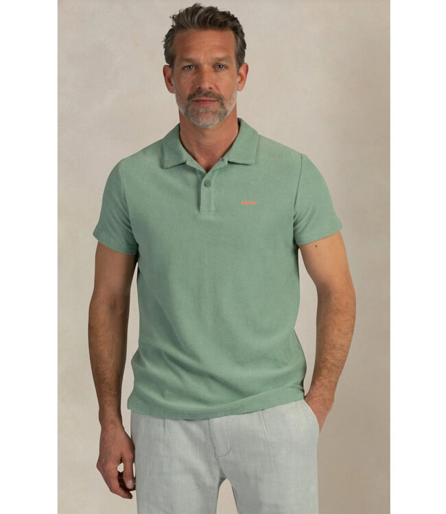 New Zealand Auckland 26DN109 1786 badstof polo fresh army groen