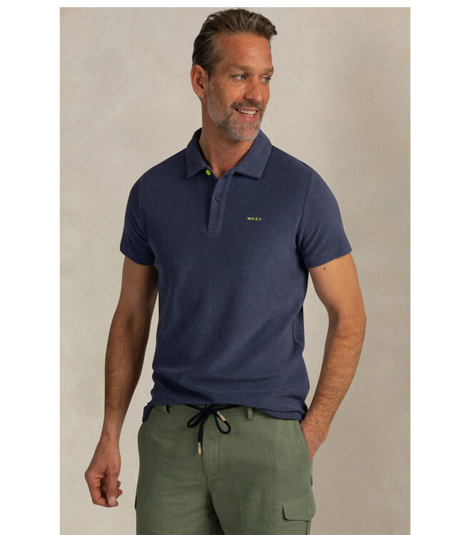 New Zealand Auckland 26DN109 2606 badstof polo brilliant navy donkerblauw