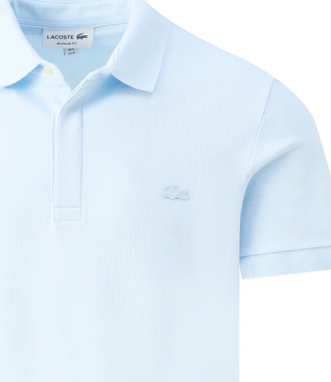 Lacoste PH5522 T01 regular fit lichtblauw polo lichtblauw krokodil