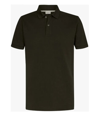 Profuomo heren polo army green donker olijfgroen 100% pique katoen
