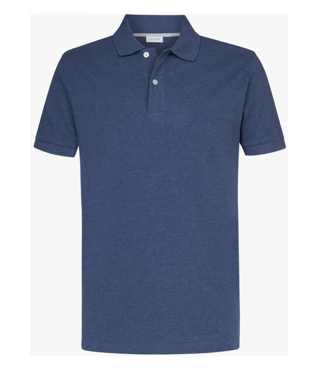 Profuomo PPXD10019P heren polo jeans blauw 100% pique katoen