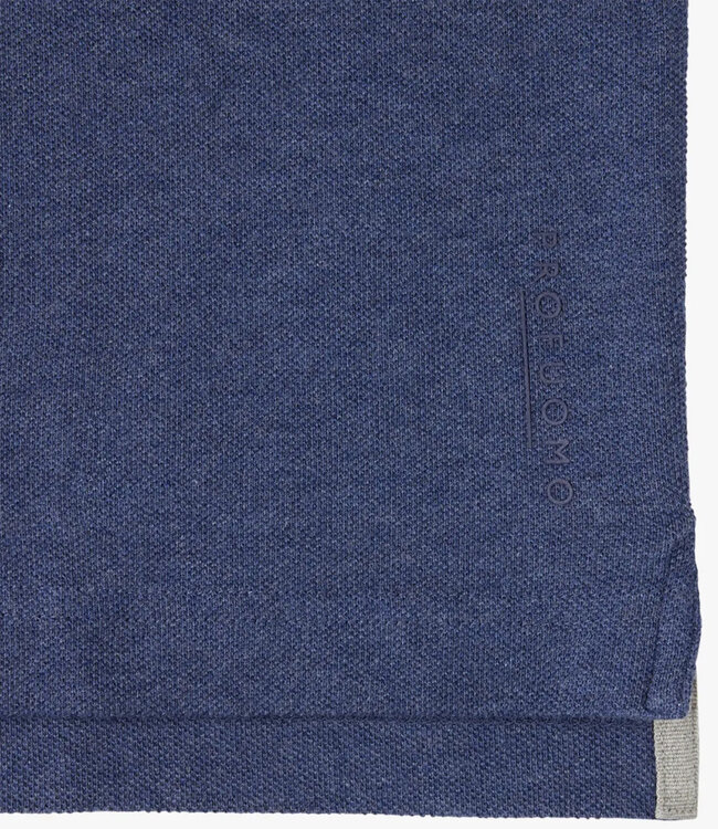 Profuomo PPXD10019P heren polo jeans blauw 100% pique katoen