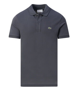 Fred Perry slim fit antraciet grijs polo groene krokodil