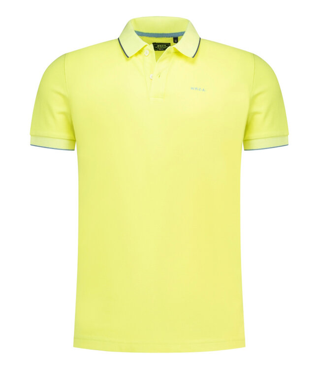 New Zealand Auckland 26DN160 1208 polo electric yellow fel geel katoen stretch
