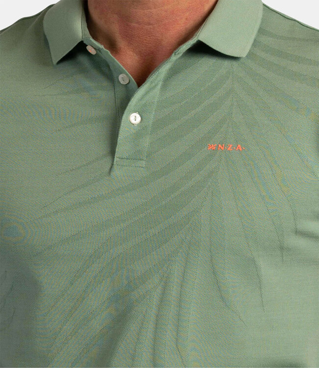 New Zealand Auckland 26DN116 1786 olijfgroen fresh army speciale print polo